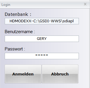 Loginfenster